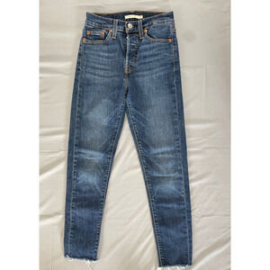 Levi's Wedgie Skinny Button Fly Stretch Denim Roller Jeans. Women's 24, GUC!!